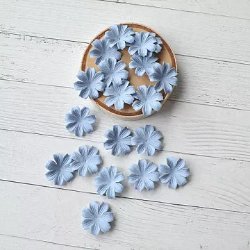 Набор бумажных цветов "Календула. Голубой", 20 шт (Китай)