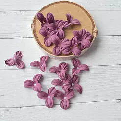 Набор бумажных цветов "Трилистник. Марсала", 20 шт (Китай) Набор бумажных цветов "Трилистник. Марсала", 20 шт (Китай)