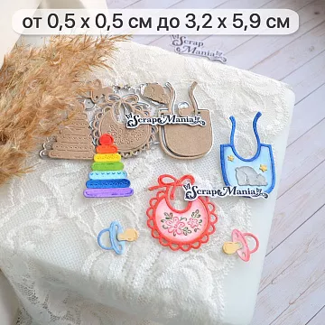 Нож "Детство. Пирамидка" 3,2х5,9 см (ScrapMania)