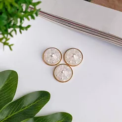 Набор акриловых украшений "Кружок с жемчугом" (АртУзор)