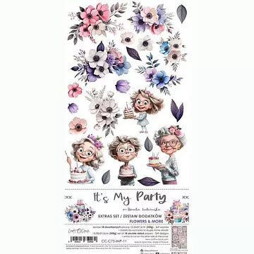 Набор бумаги 30х15 см "It's my party. Flowers", 18 листов (CraftO'clock)