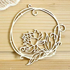 Украшение из чипборда "Рамка с цветком" (Просто небо)