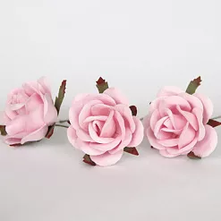 Цветок розы коттеджной "Средний. Светло-розовый", 4 см, 1 шт (Craft)