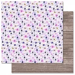 Бумага "Этника. Лиловое сияние. Цветы" (ScrapMania)