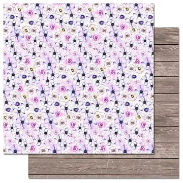 Бумага "Этника. Лиловое сияние. Цветы" (ScrapMania)