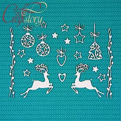 Набор украшений из чипборда "С оленями" (CraftStory)