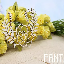 Украшение из чипборда "Цветок бохо 1668" (Fantasy)