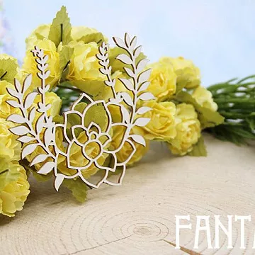 Украшение из чипборда "Цветок бохо 1668" (Fantasy)