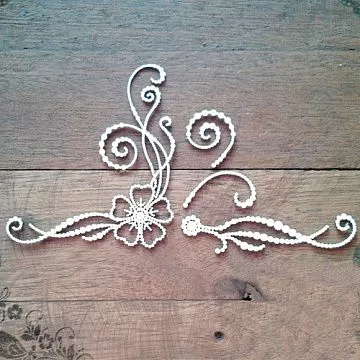 Набор украшений из чипборда "Ажурный цветок" (Русские Узоры)