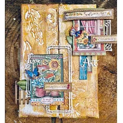 Набор вырубок из плотного картона "Sunflower art", 51 шт (Stamperia)