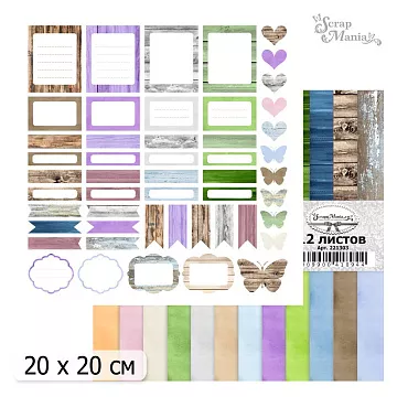 20х20 Бумага "Фономикс. Доски. Дизайн-Обложка" (ScrapMania)