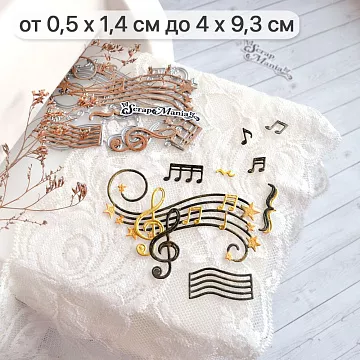 Нож "Музыка. Нотный стан", 4х9,3 см (ScrapMania)