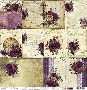 Бумага "Plum In Chocolate. Карточки" (CraftO'clock)