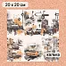 Калька 20х20 см "Стальное сердце 24", плотность 110 гр/м2 (ScrapMania)