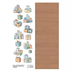 Лист с картинками 10х30 см "Снежинки-мандаринки. Подарки" (ScrapMania) Лист с картинками 10х30 см "Снежинки-мандаринки. Подарки" (ScrapMania)