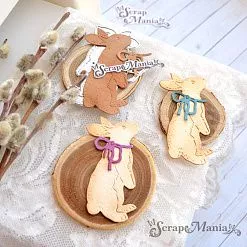 Нож "Пасха. Зайчик с бантом", 3,6х6,3 см (ScrapMania)