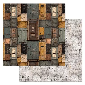 Бумага "Старый архив. Двери" (ScrapMania)