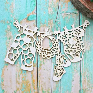 Украшение из чипборда "Гирлянда для мальчика" (ScrapКрым)