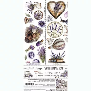 Набор бумаги 30х15 см "Heritage whispers. Mix", 18 листов (CraftO'clock)