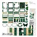 20х20 Бумага "Малахитовый цветок. Дизайн-Обложка" (ScrapMania)