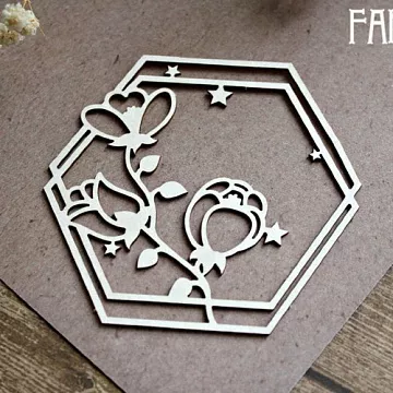 Украшение из чипборда "Орнамент бохо 1109" (Fantasy)