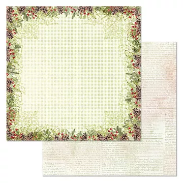 Бумага "Имбирное Рождество. Шишки и ягоды" (ScrapMania)