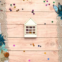 Чипборд "Имбирное Рождество. Шейкер. Дом с одним окном. Мини" (ScrapMania)