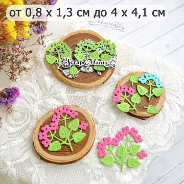 Нож "Французская любовь. Веточки с цветами", 4х4,1 см (ScrapMania)