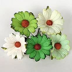 Букет крупных ромашек "Зеленый микс", 5 шт (Craft)