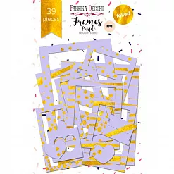 Набор рамок с фольгированием "Сиреневый" (Фабрика Декору)