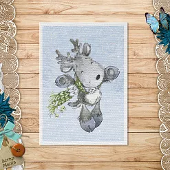 Тканевая карточка "Волшебный снегопад. Олененок в шарфе" (ScrapMania) Тканевая карточка "Волшебный снегопад. Олененок в шарфе" (ScrapMania)