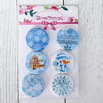 Набор фишек "Чудесная зима. Снежная" (ScrapMania)