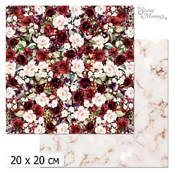 20х20 Бумага "Марсала. Дизайн 6" (ScrapMania) 20х20 Бумага "Марсала. Дизайн 6" (ScrapMania)