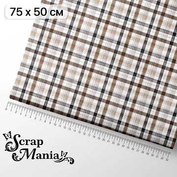 Отрез ткани 75х50 см "Элементарно, Ватсон! Крупная клетка " (ScrapMania)