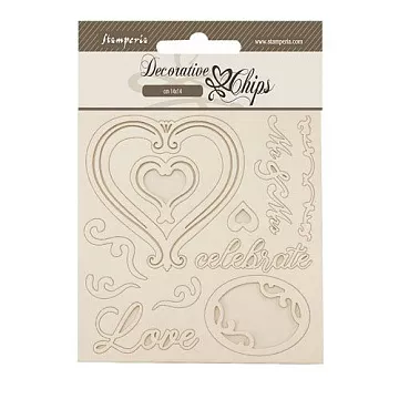 Чипборд "Timeless. Hearts", 14х14 см (Stamperia)