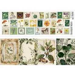 Лист с картинками 10х30 см "Заповедник. Марки" (ScrapMania)