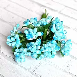 Букетик глянцевых и сахарных ягодок "Голубой" (Китай)