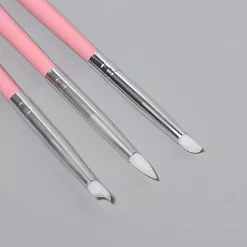 Набор силиконовых кисточек для клея "Розовый"