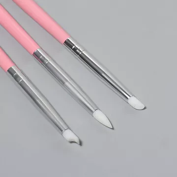 Набор силиконовых кисточек для клея "Розовый"