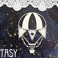 Украшение из чипборда "Воздушный шар с флажками 1419" (Fantasy)