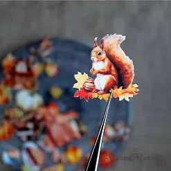 Набор тканевых высечек "Художница Осень", 30 шт (ScrapMania)