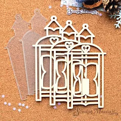 Шейкер "Новогодние гномы. Фонарь со свечой большой", 6,5х13 см (ScrapMania)