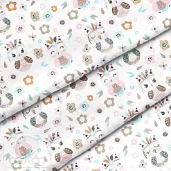 Отрез ткани 79х50 см "Совы" (Cotton)