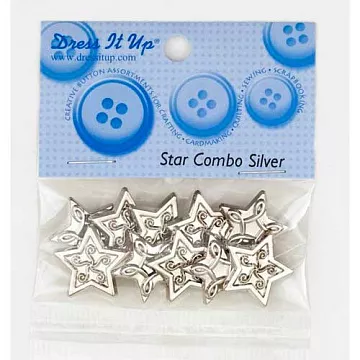 Набор пуговиц "Звезды Серебряной галактики" (Dress It Up)