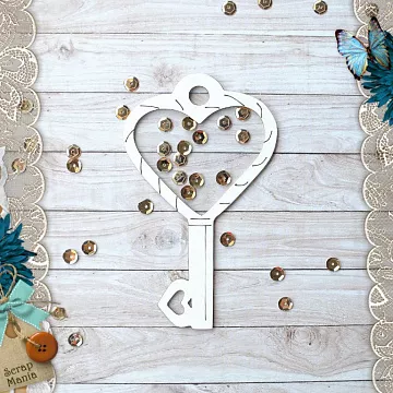 Чипборд "Свадебный букет. Шейкер. Ключ большой" (ScrapMania)