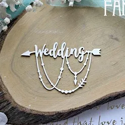 Украшение из чипборда "Wedding" (Fantasy)