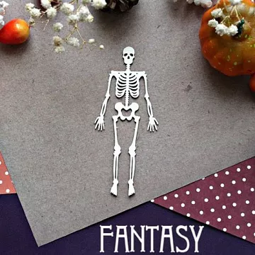Украшение из чипборда "Скелет 933" (Fantasy)