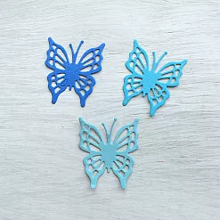 Набор вырубок "Бабочки", цвет синий микс