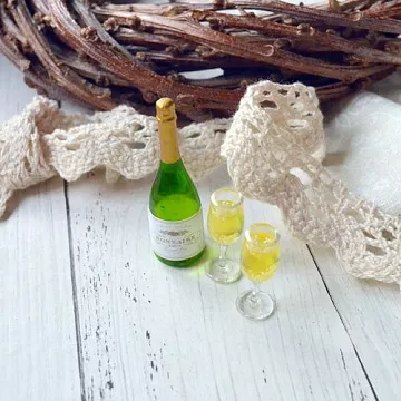 Набор миниатюр "Новый год. Шампанское и бокалы 2", 3 шт (Югарт)