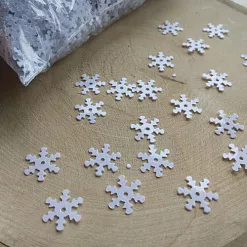 Набор пайеток "Снежинки белые", 1,2 см, 50 гр
